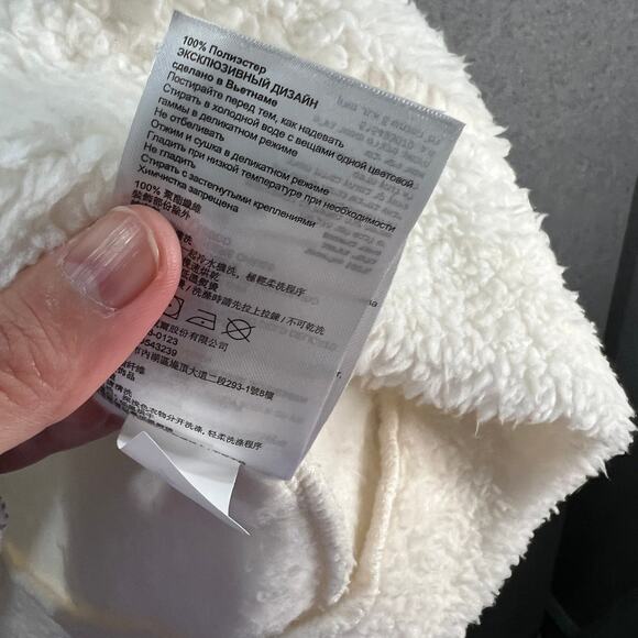 Skechers Womens Jeacket Downtime Sherpa Jacket Egret Size 2XL - Picture 12 of 12